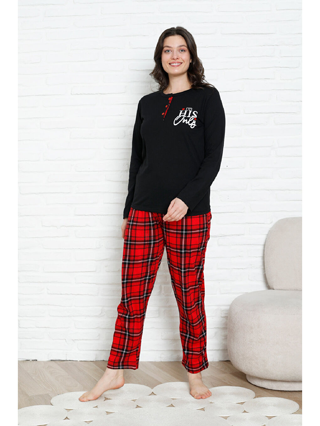 Siyah Kadın Pijama Takımı