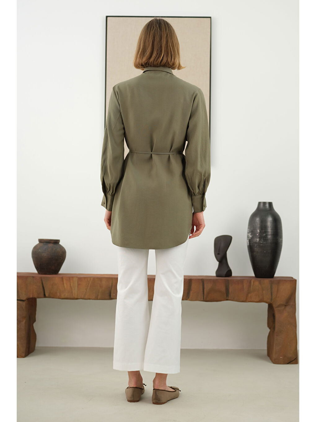 Rüzgarlıklı Modal Gömlek Yeşil-2