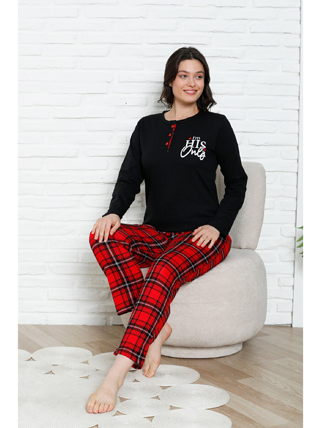 Siyah Kadın Pijama Takımı-1