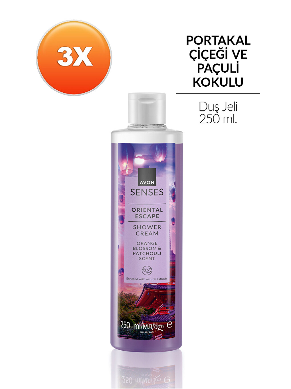 Senses Oriental Escape Portakal Çiçeği ve Paçuli Kokulu Duş Jeli 250ML Üçlü Set-1