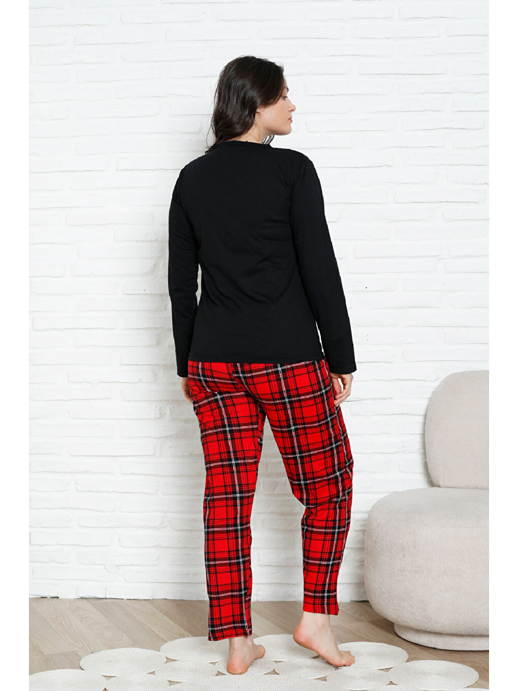 Siyah Kadın Pijama Takımı-3