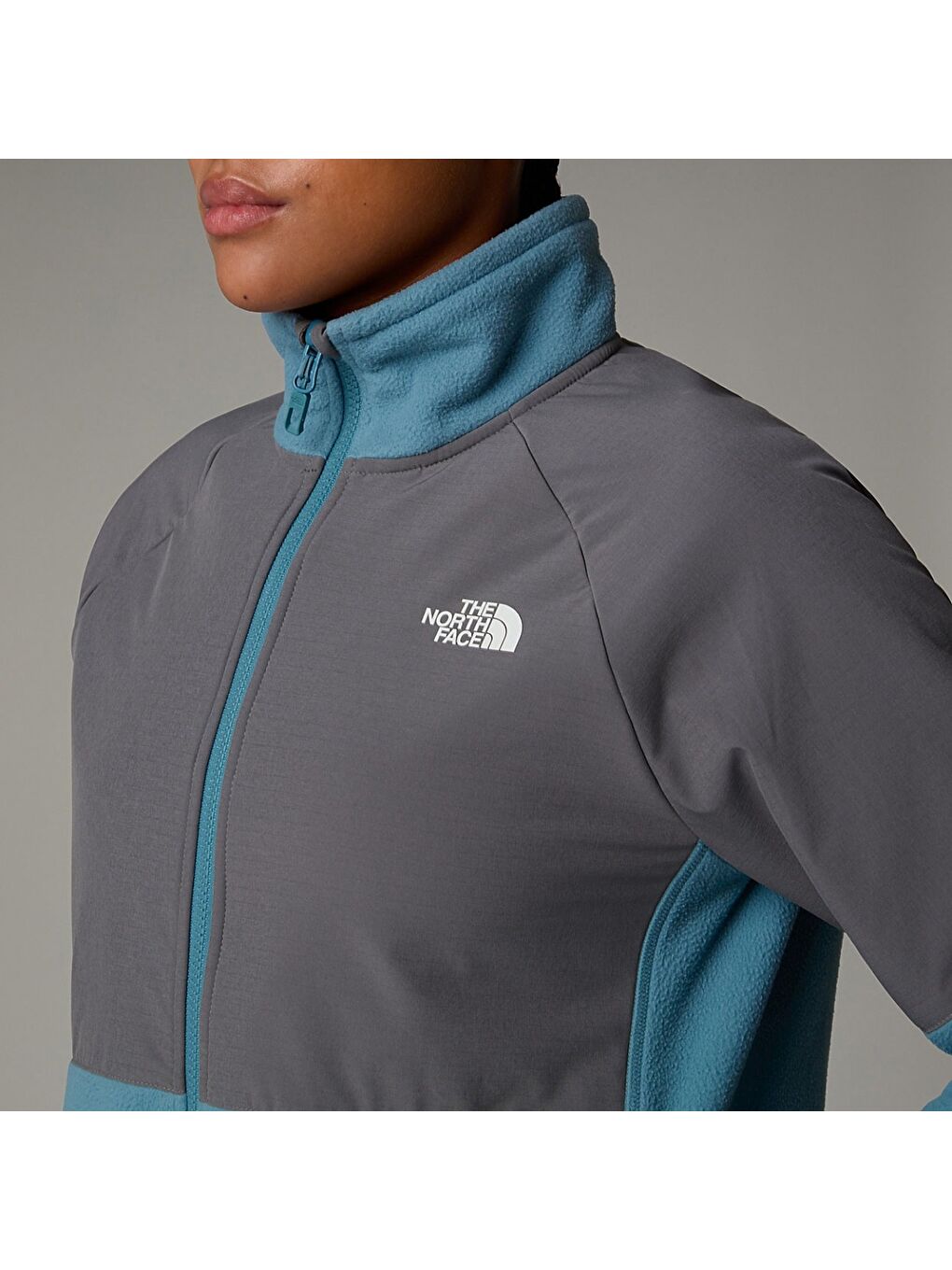 Karışık Glacier Heavyweight Full Zip Kadın Dik Yaka Ceket-1