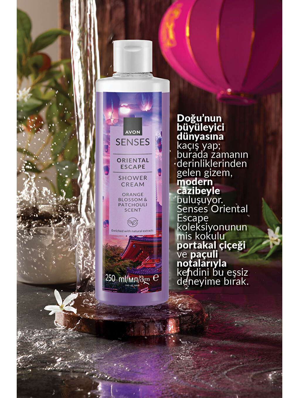 Senses Oriental Escape Portakal Çiçeği ve Paçuli Kokulu Duş Jeli 250ML Üçlü Set-2