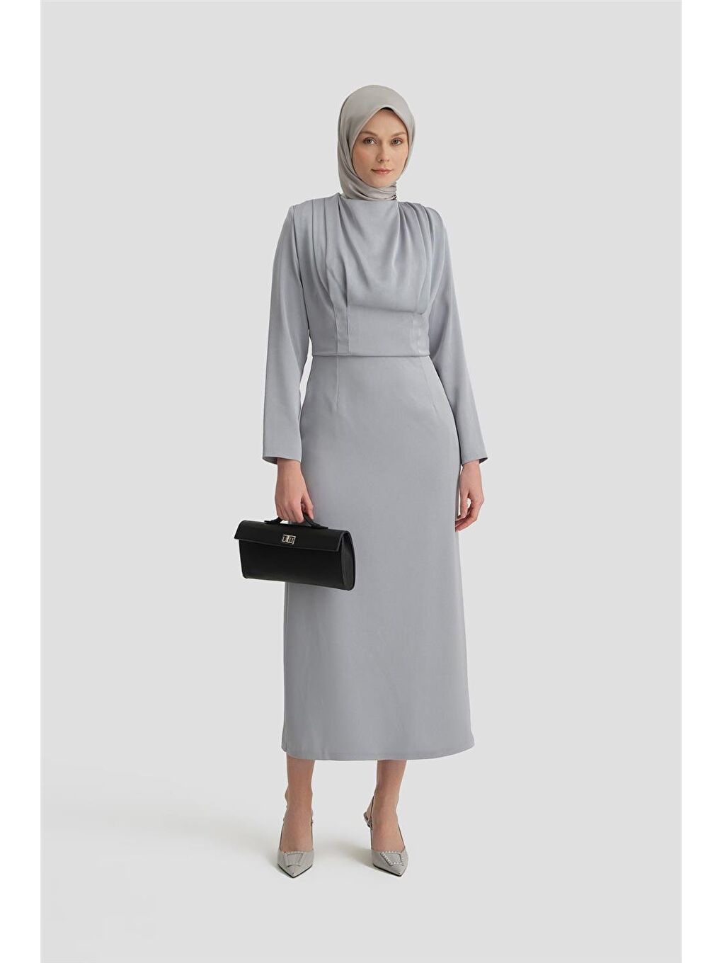 Abiye Elbise 24Yd1951 Gri