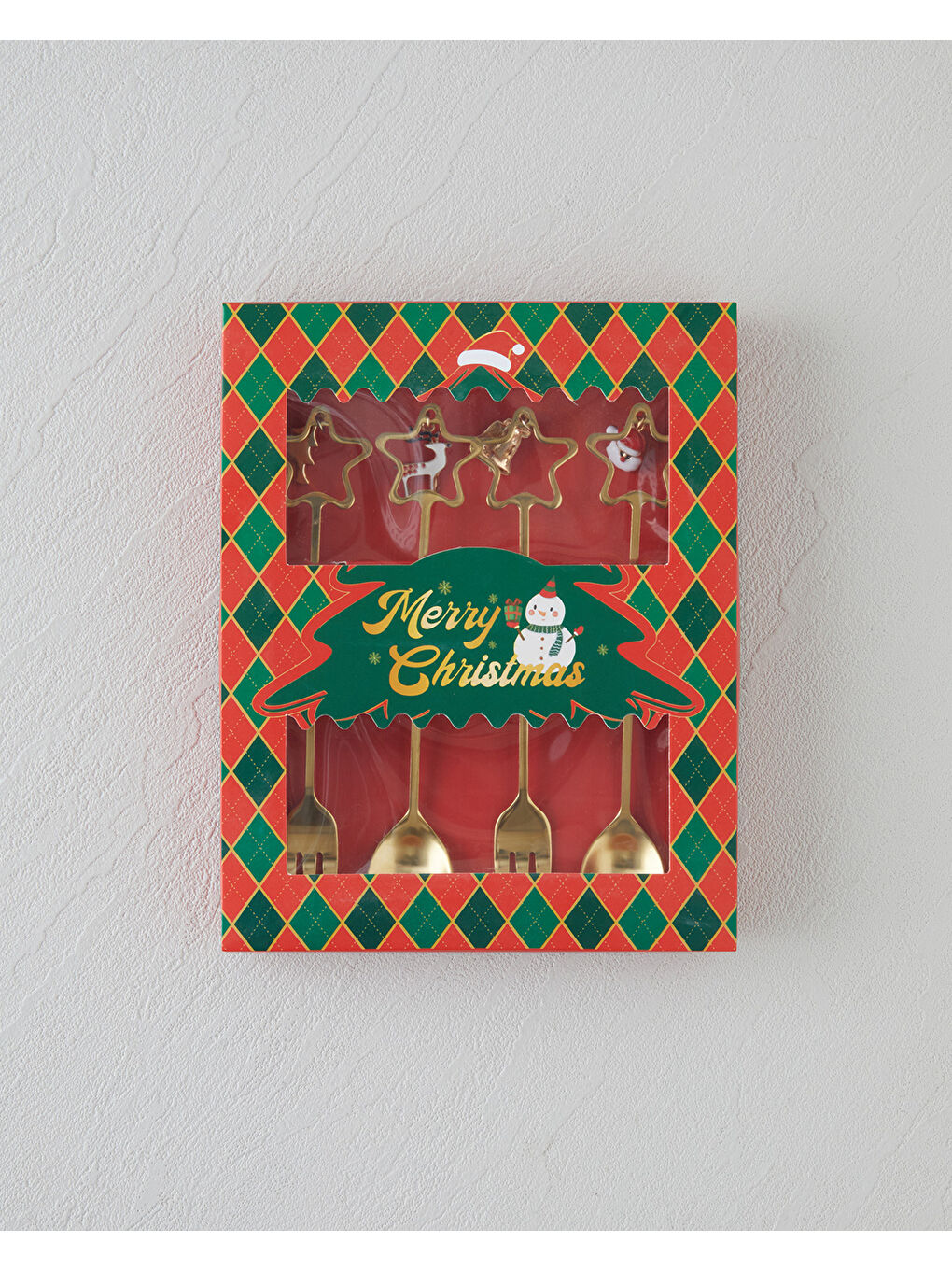 Sarı Starry Paslanmaz Çelik T.Çatal-Kaşık Set 4 Parça Gold