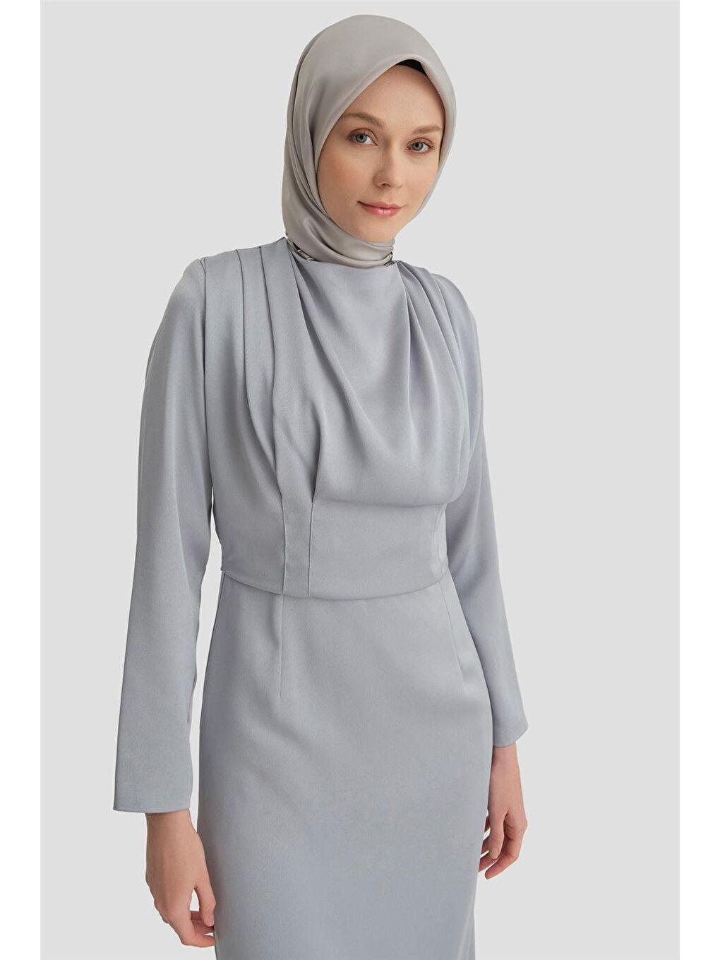 Abiye Elbise 24Yd1951 Gri-3