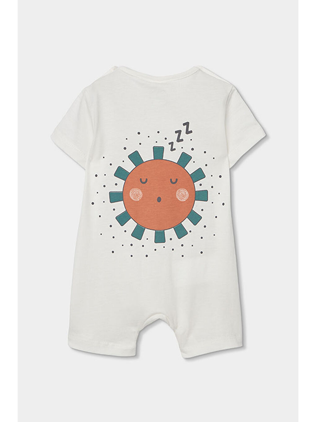 Güneş Desenli Tulum 3-18 Ay Beyaz-1