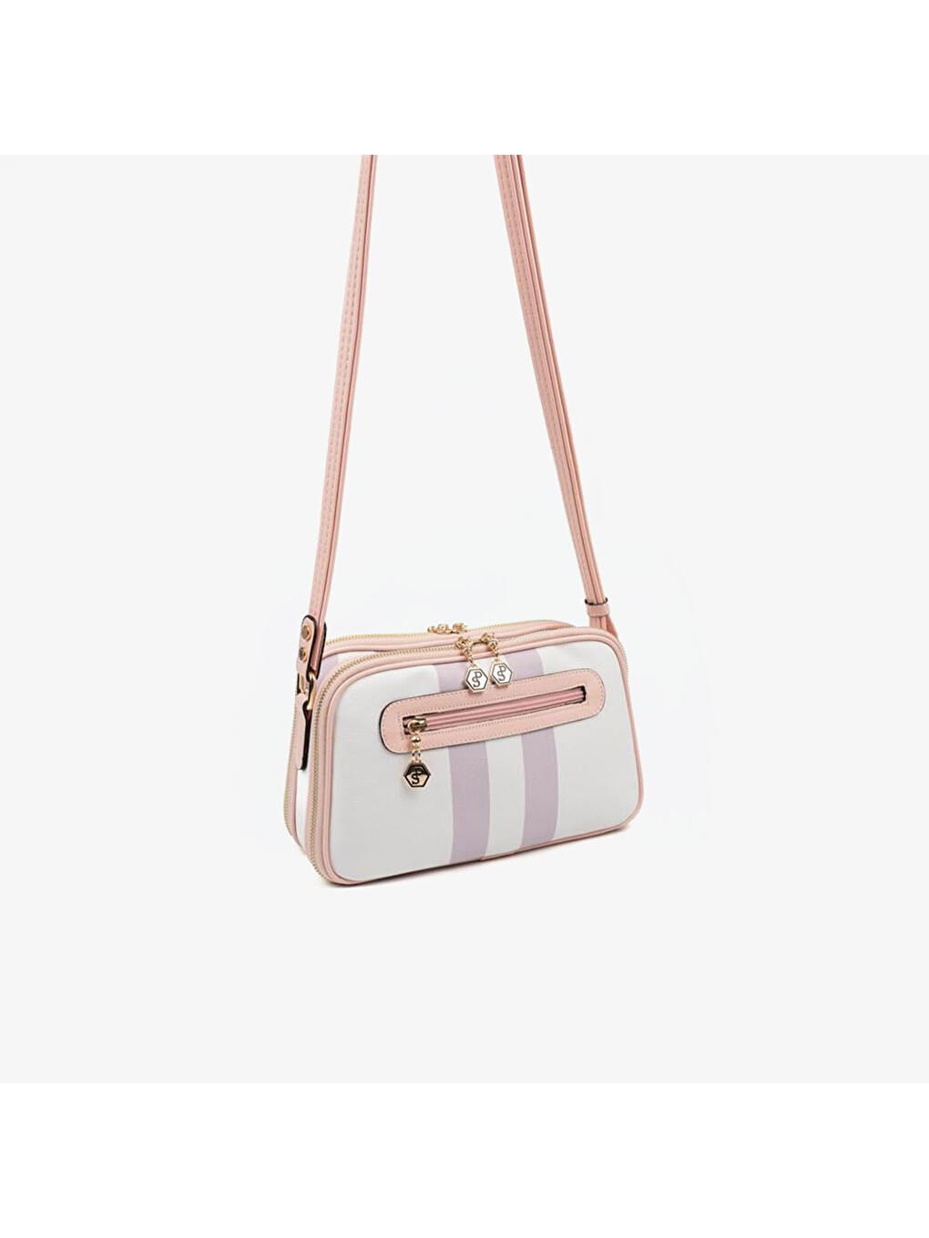 Beyaz Kadın SP899-M71 SILVER POLO Çapraz Çanta Lila-Pembe-4