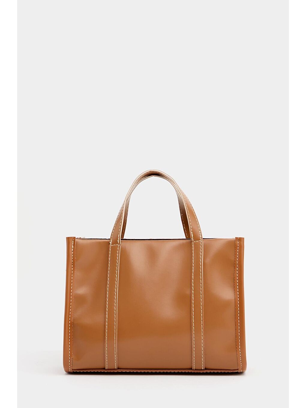 Kahverengi Deri Detaylı Hasır Örgü Kadın Çanta – Bohem Stil Omuz Ve El Çantası Taba-6