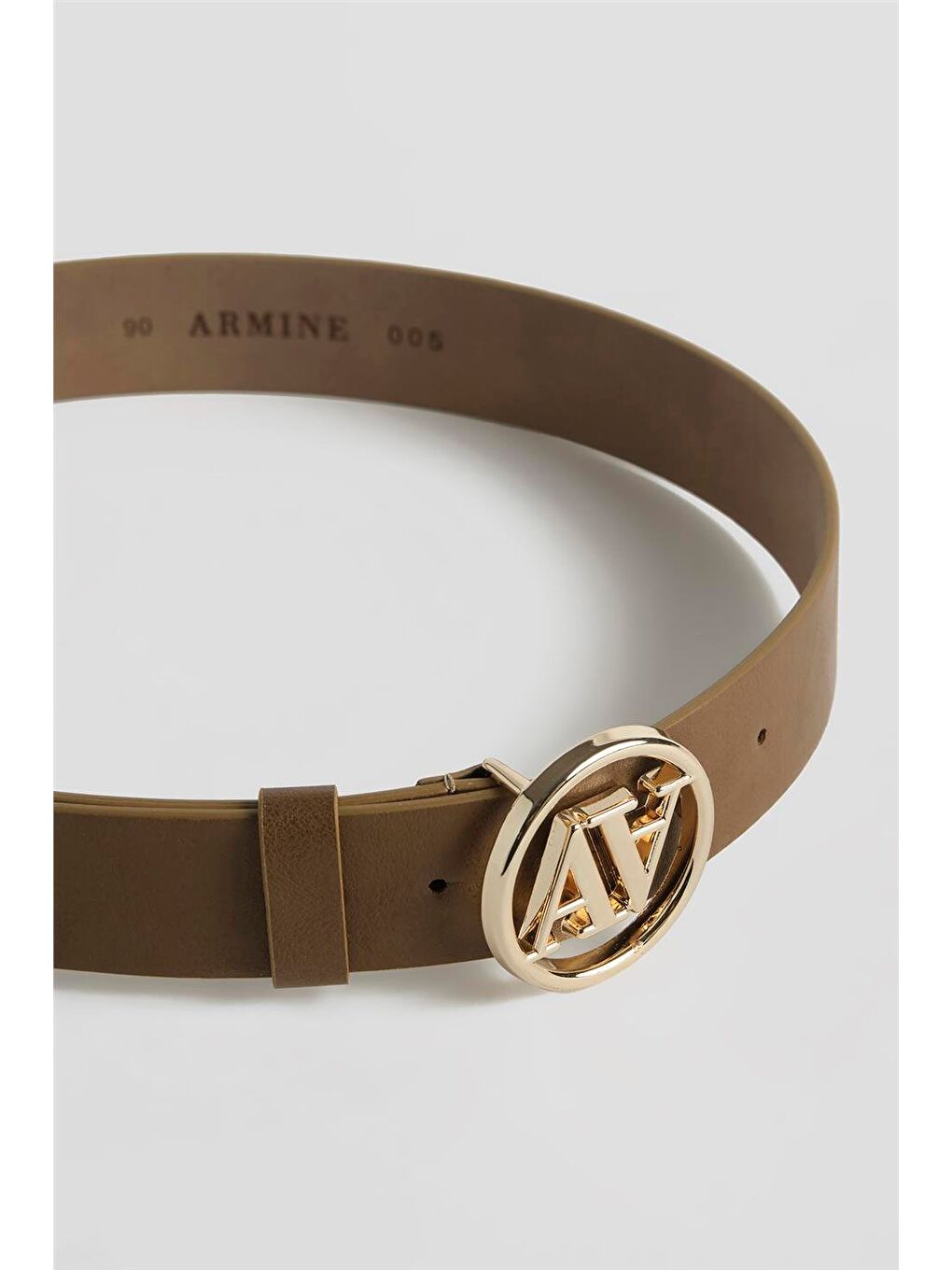 Bej Logolu Deri Kemer 25Yd005 Vizon-1