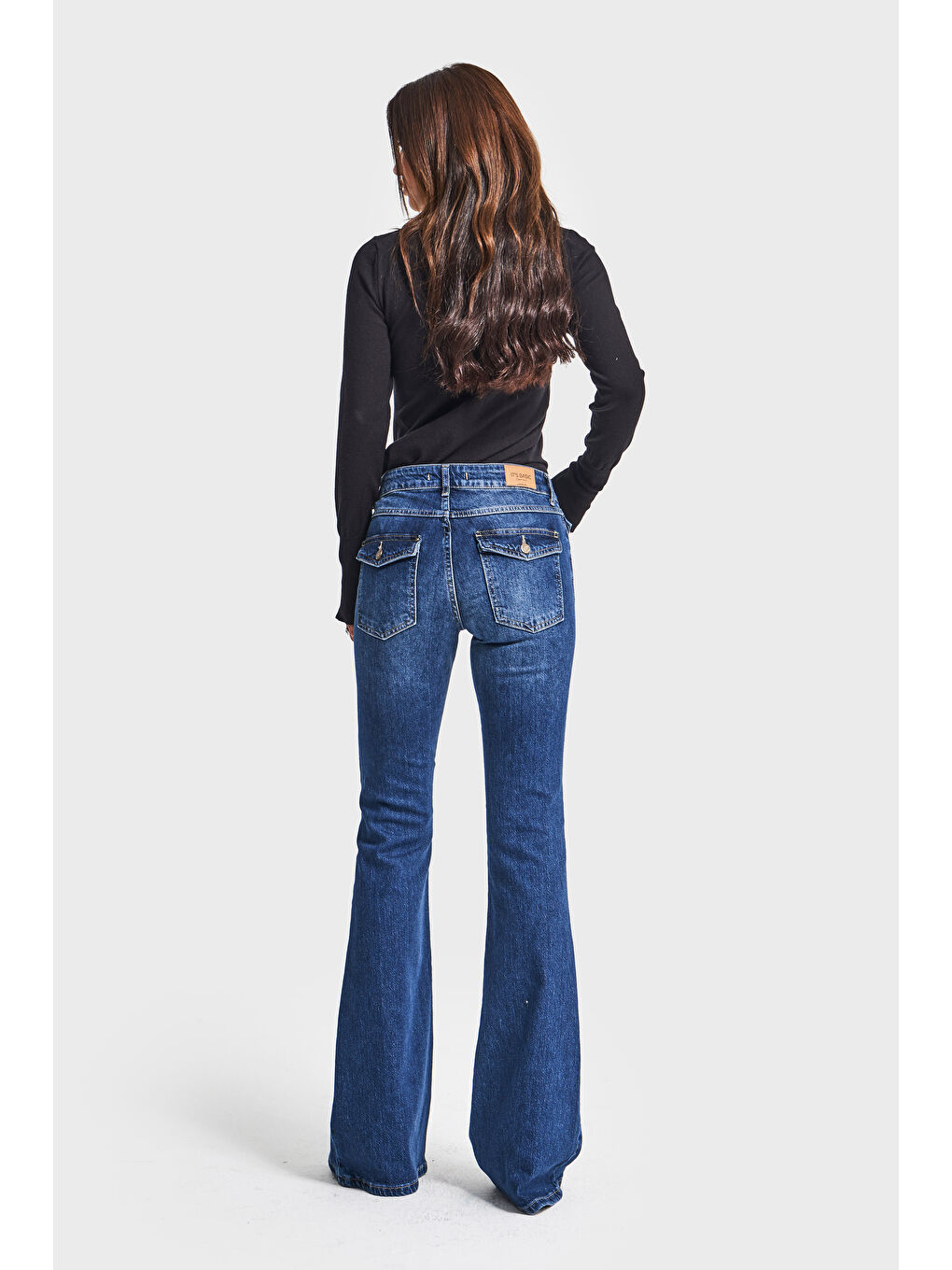 Kadın Mavi Renk 2w5-5 SLN05 Midrise Flare Fit Esnek Kumaş İç Boy 83cm Denim Jean-4