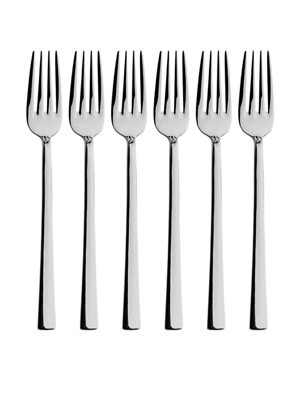 Gri Parlak Gümüş Pasta Tatlı Kaşık-Çatal-Bıçak Seti Paslanmaz Çelik Kaşık-Çatal-Bıçak Seti 18 Adet-4