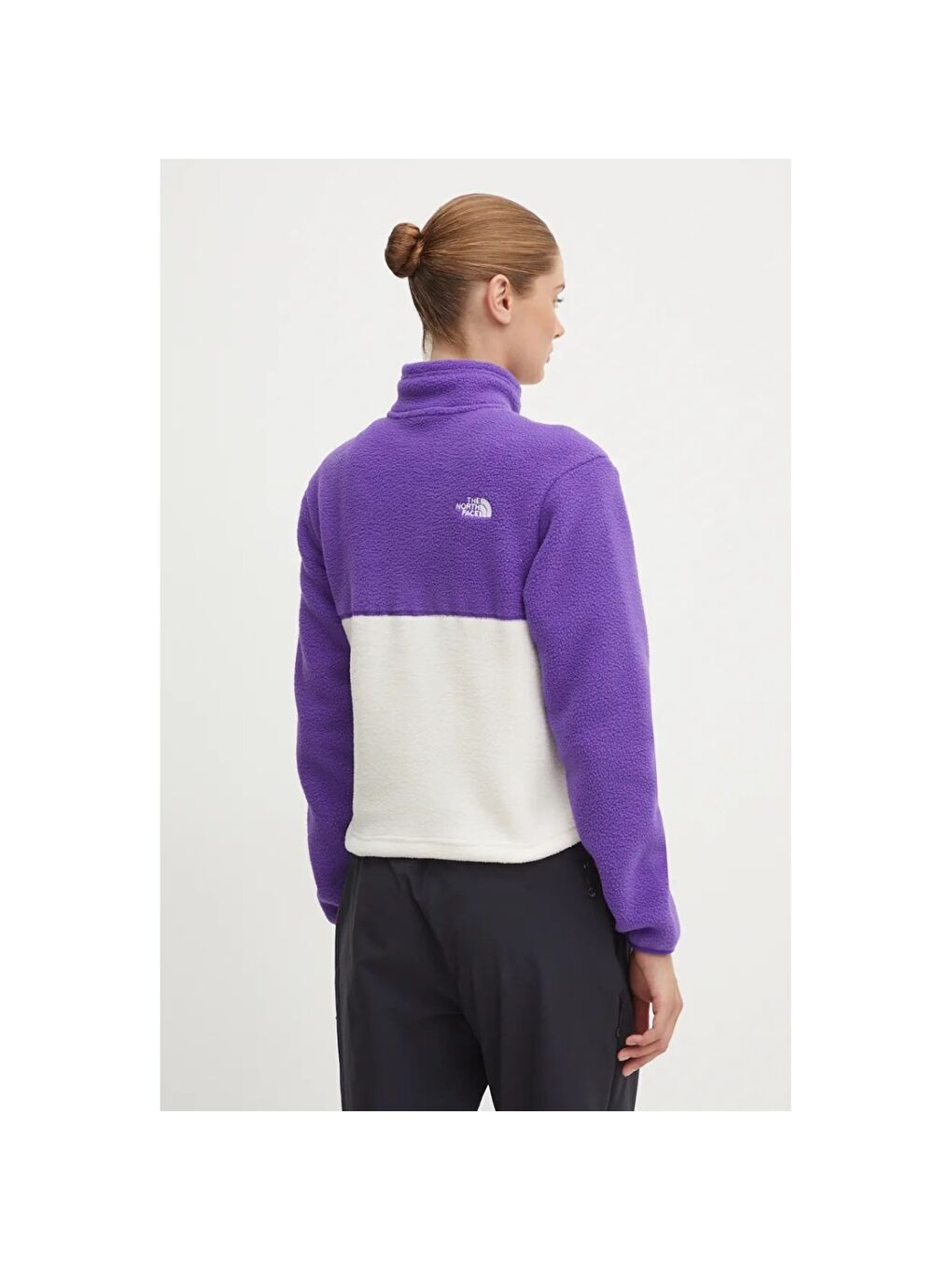 Karışık Yumiori 1/4 Zip Kadın Dik Yaka Sweatshirt-1