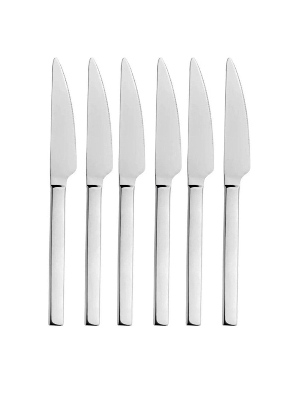 Gri Parlak Gümüş Pasta Tatlı Kaşık-Çatal-Bıçak Seti Paslanmaz Çelik Kaşık-Çatal-Bıçak Seti 18 Adet-5