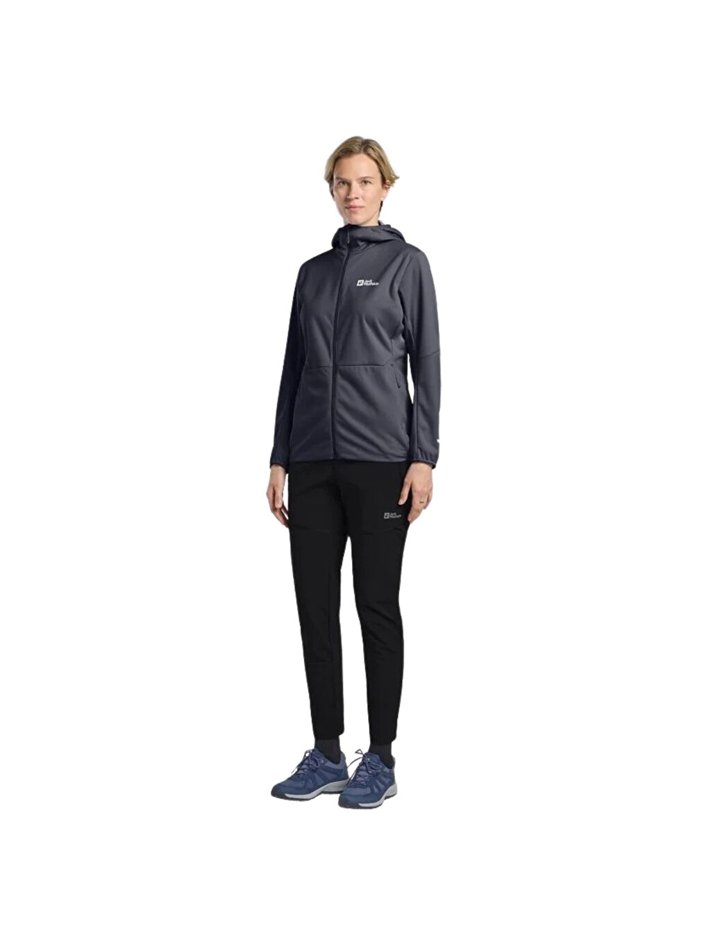 Lacivert Feldberg Hoody Kadın Mavi Softshell-5