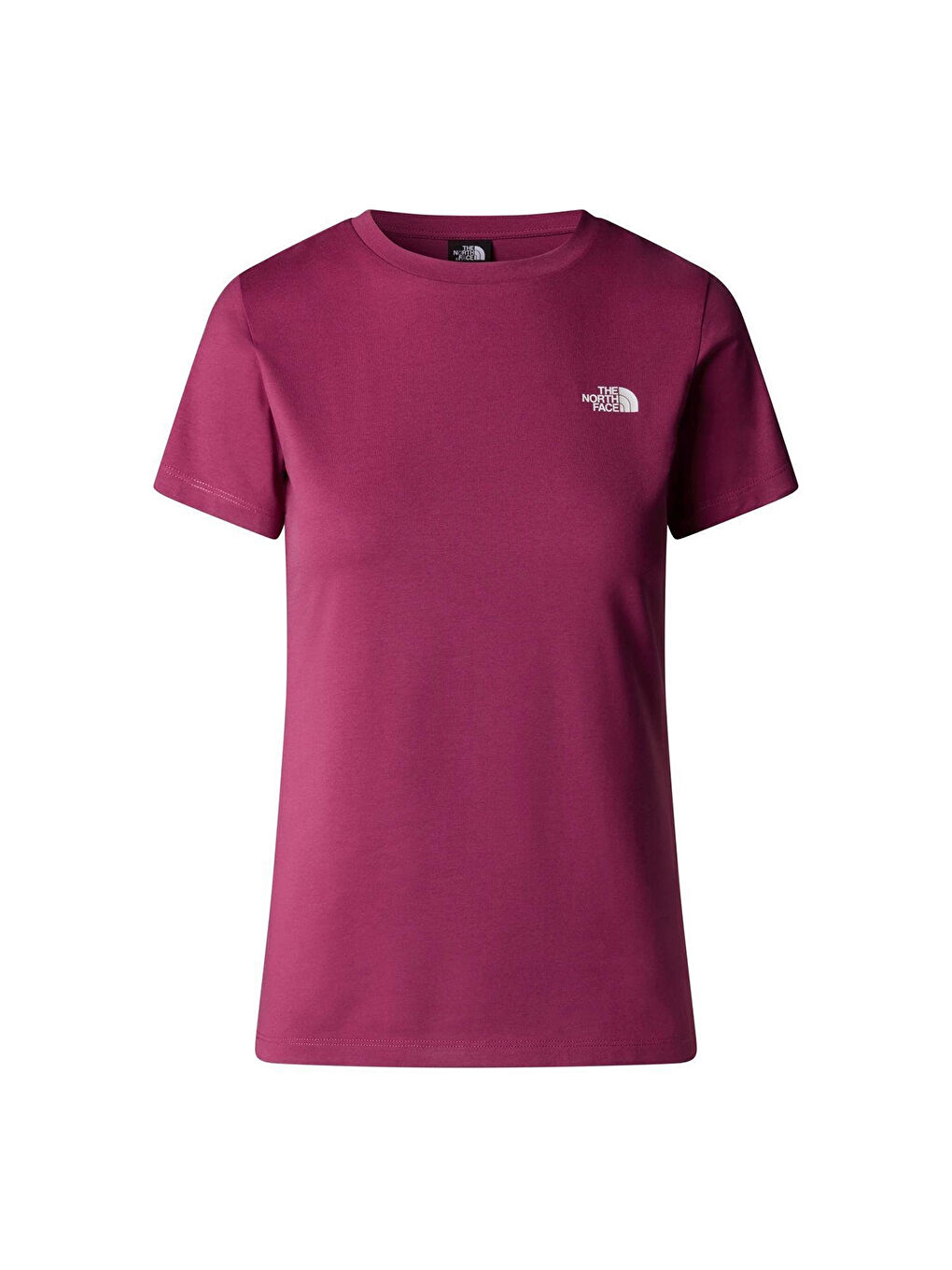 Simple Dome Slim Kadın Mor Yuvarlak Yaka Tişört