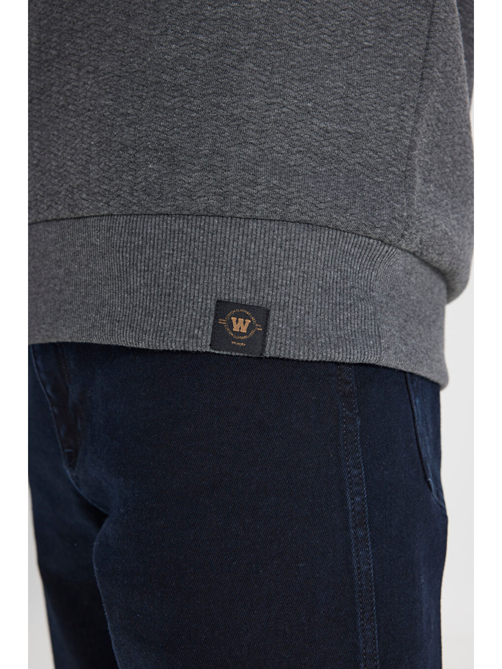 Regular Fit Normal Kesim Bisiklet Yaka Antrasit Sweatshirt-5