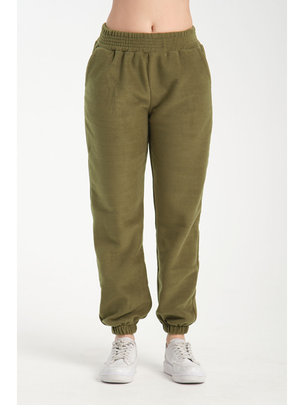 Haki Paça Lastikli Polar Eşofman 0017