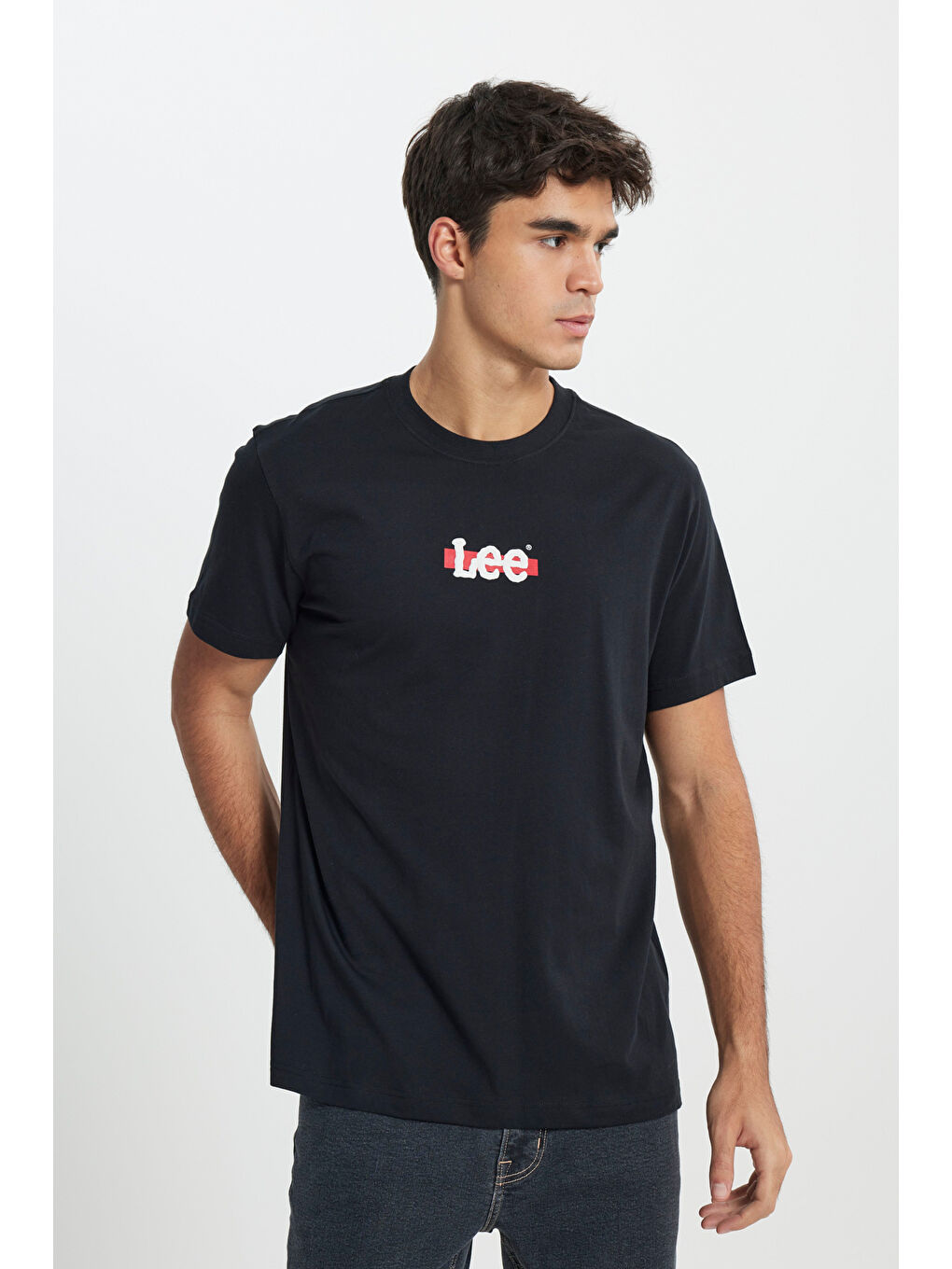 Regular Fit Normal Kesim Bisiklet Yaka %100 Pamuk Siyah Tişört