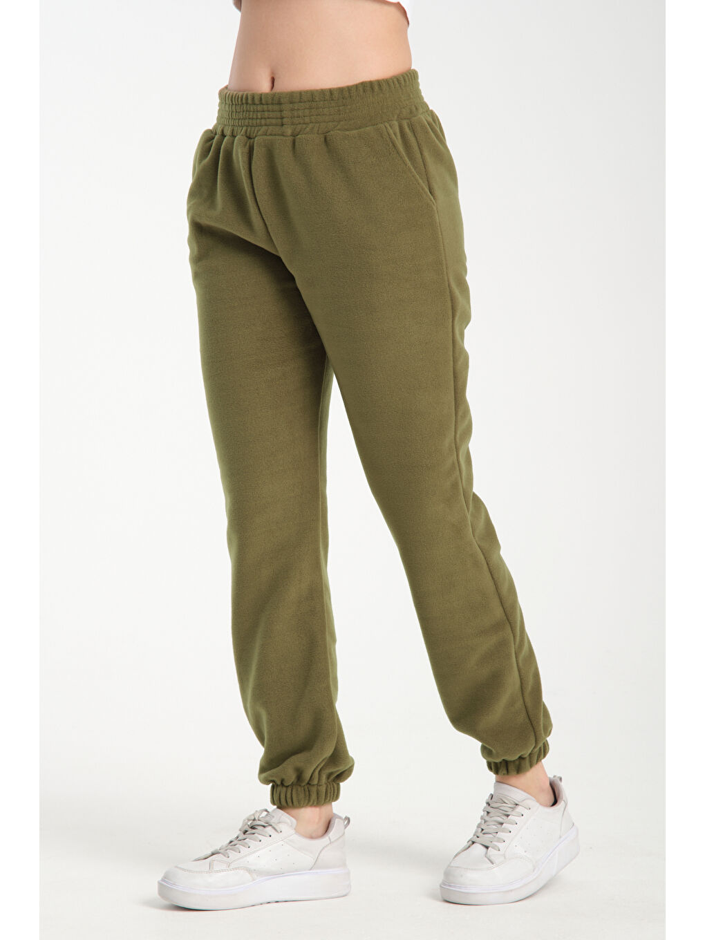 Haki Paça Lastikli Polar Eşofman 0017-2