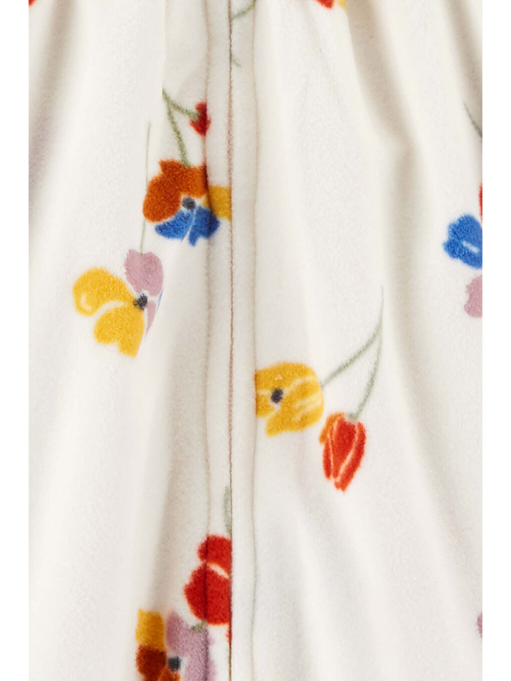 Beyaz Kız Bebek Kapüşonlu Tulum Desenli-1