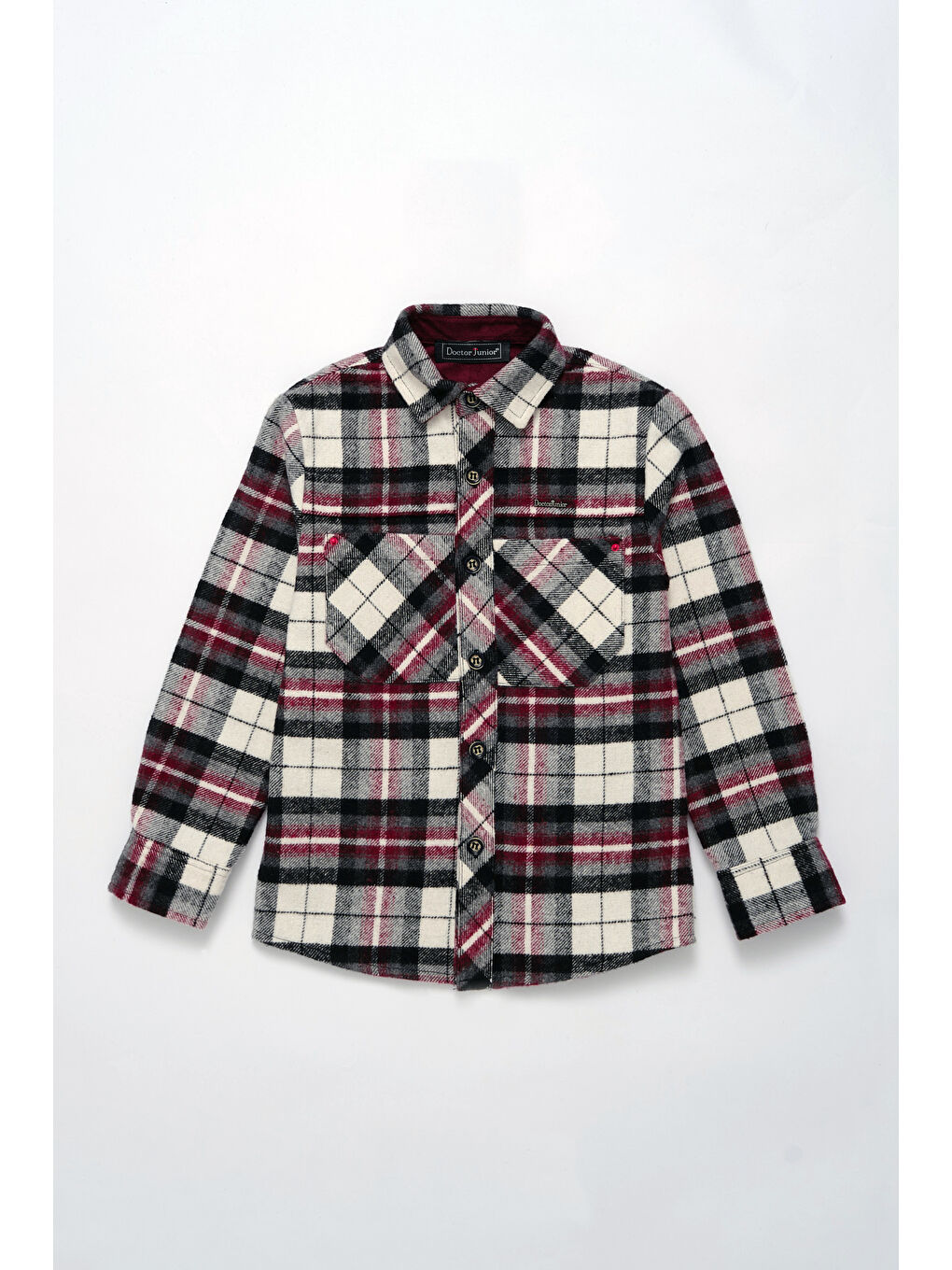 Erkek Çocuk Bordo Oduncu Gömlek