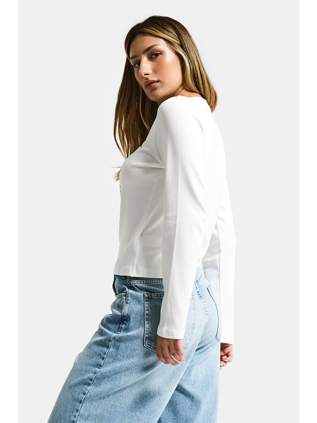 Kadın Beyaz w5 Free Amazing Baskılı Tasarım Sweatshirt-4