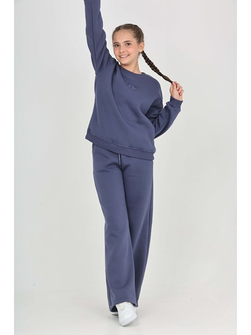 İndigo Kız Çocuk Tonsürton Nakışlı Eşofman Takım-2