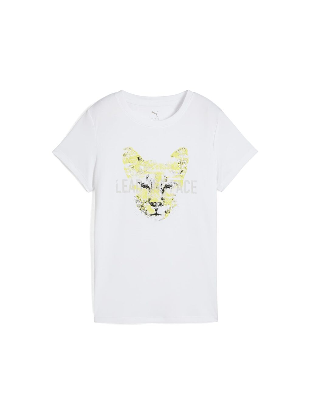 Beyaz GRAPHICS Slogan Kadın Koşu Tişörtü