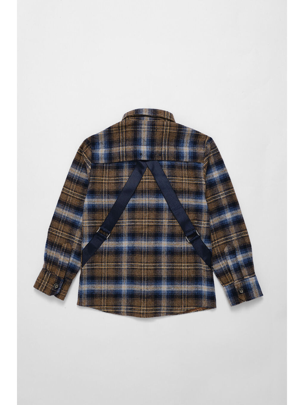 Erkek Çocuk Mavi Oduncu Gömlek-1