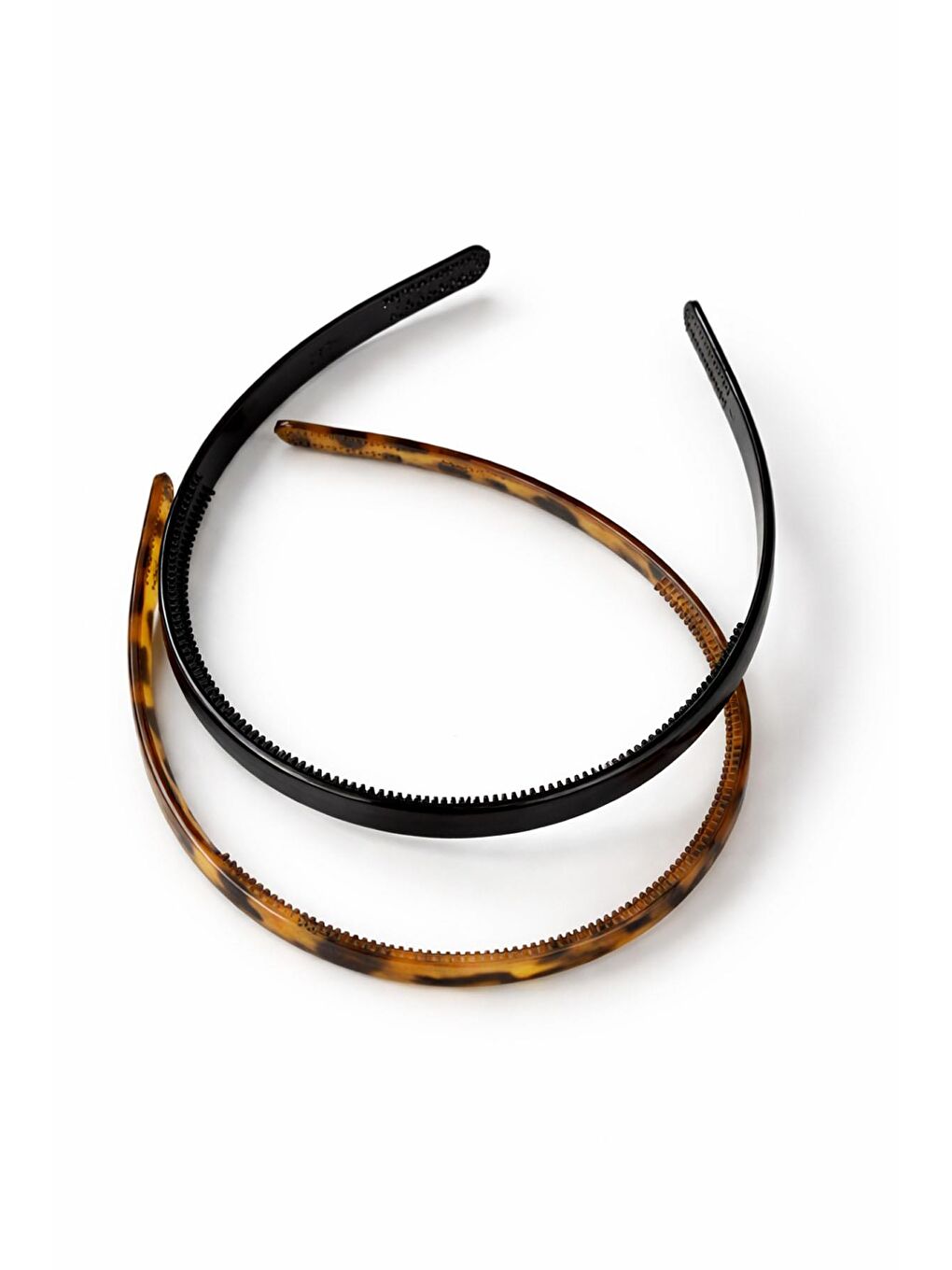 Midi Kaplumbağa Kabuğu Desenli ve Siyah Asetat Taç -1 cm-2li