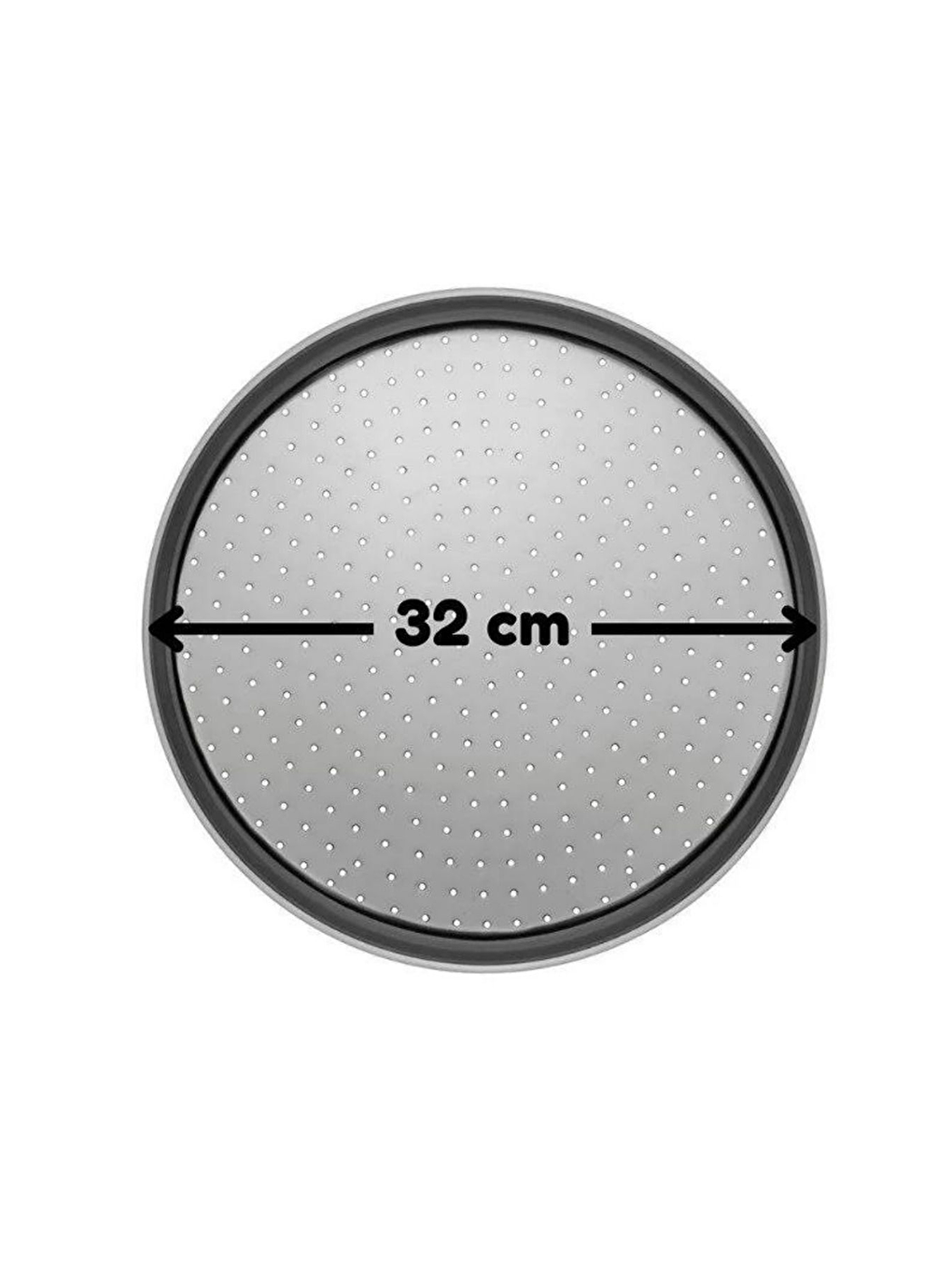 Gri 2 Li Set 45x65 cm Silikon Hamur Açma Matı ve Pizza Tepsisi 32 cm-3