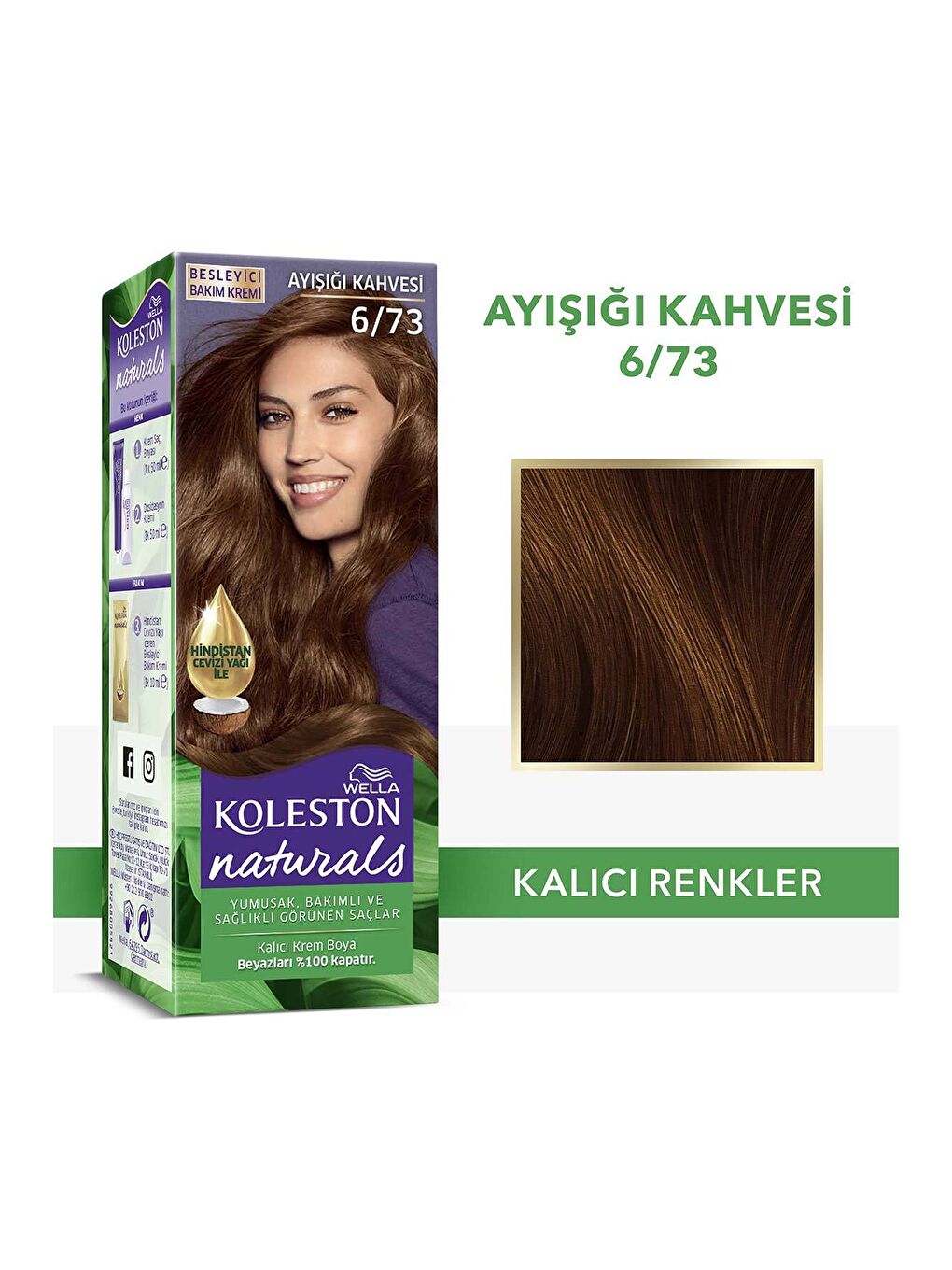 Wella Renksiz Koleston Naturals Saç Boyası 6/73 Ayışığı Kahvesi