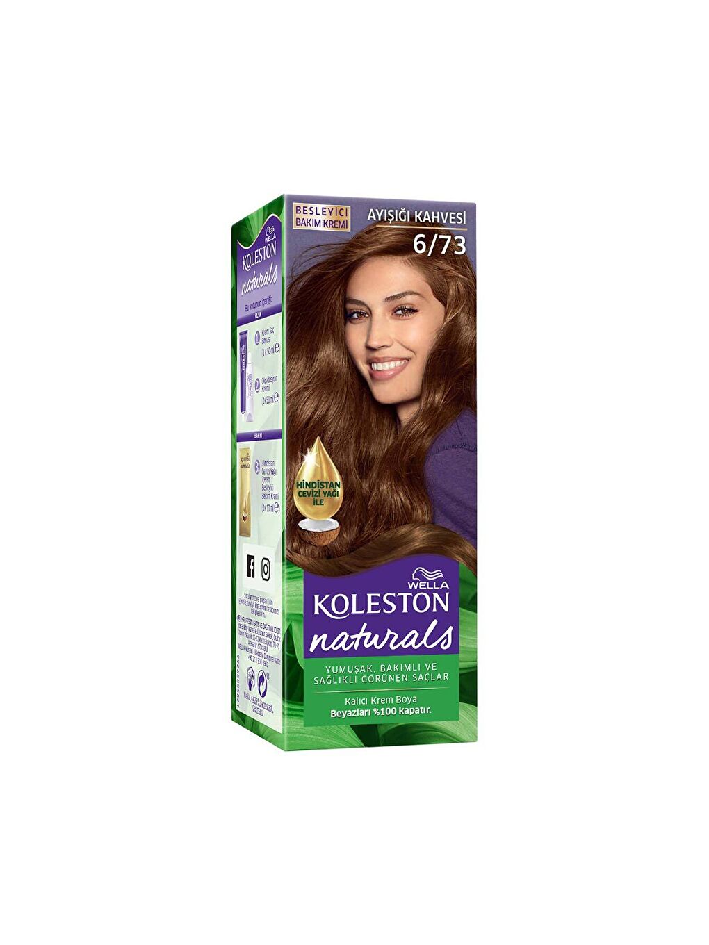 Wella Renksiz Koleston Naturals Saç Boyası 6/73 Ayışığı Kahvesi - 1