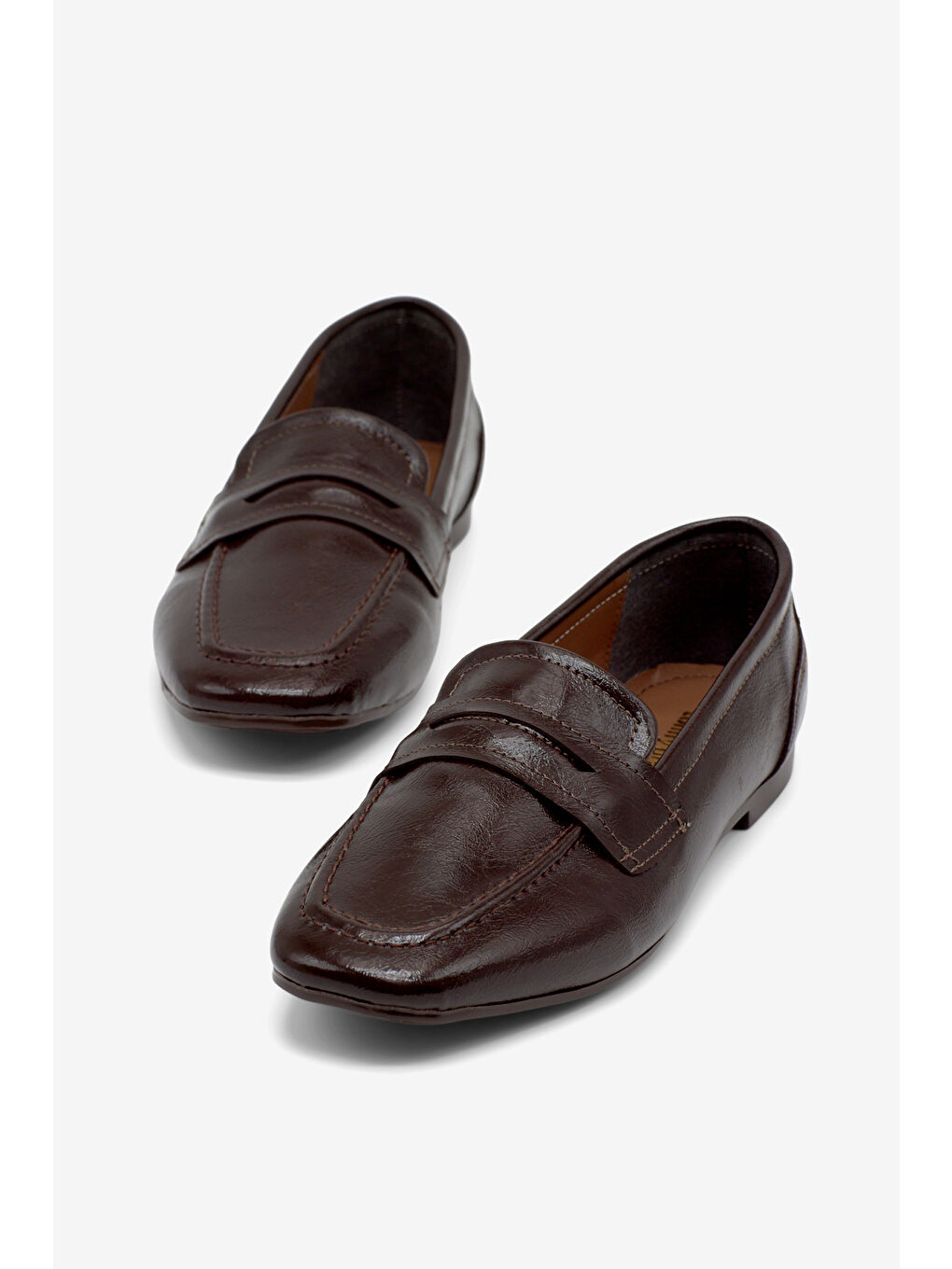 Kahverengi Kadın Kahve Rahat Kalıp Termo Taban Günlük Babet-2