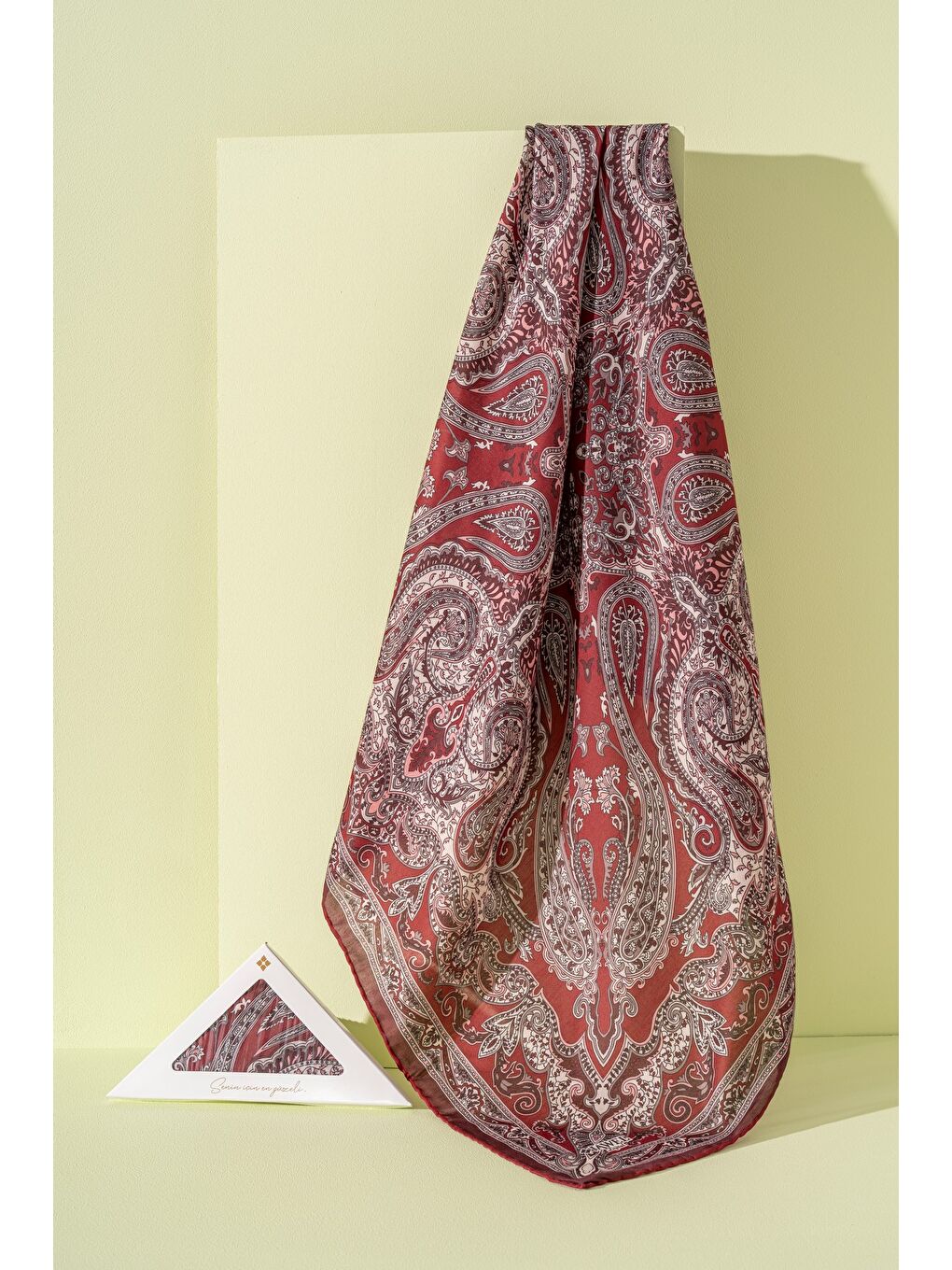 Bordo Kadın Spring Soft Carissa Eşarp