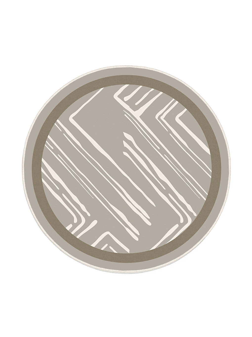 Kahverengi Dekoratif Salon Halısı, Makinada Yıkanabilir, Kaymaz Taban, İnce & Modern Tasarım