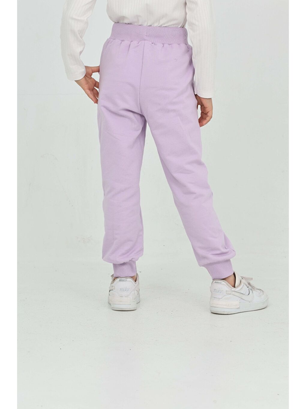 Lila Kız Çocuk Taç Nakışlı Eşofman Alt-4