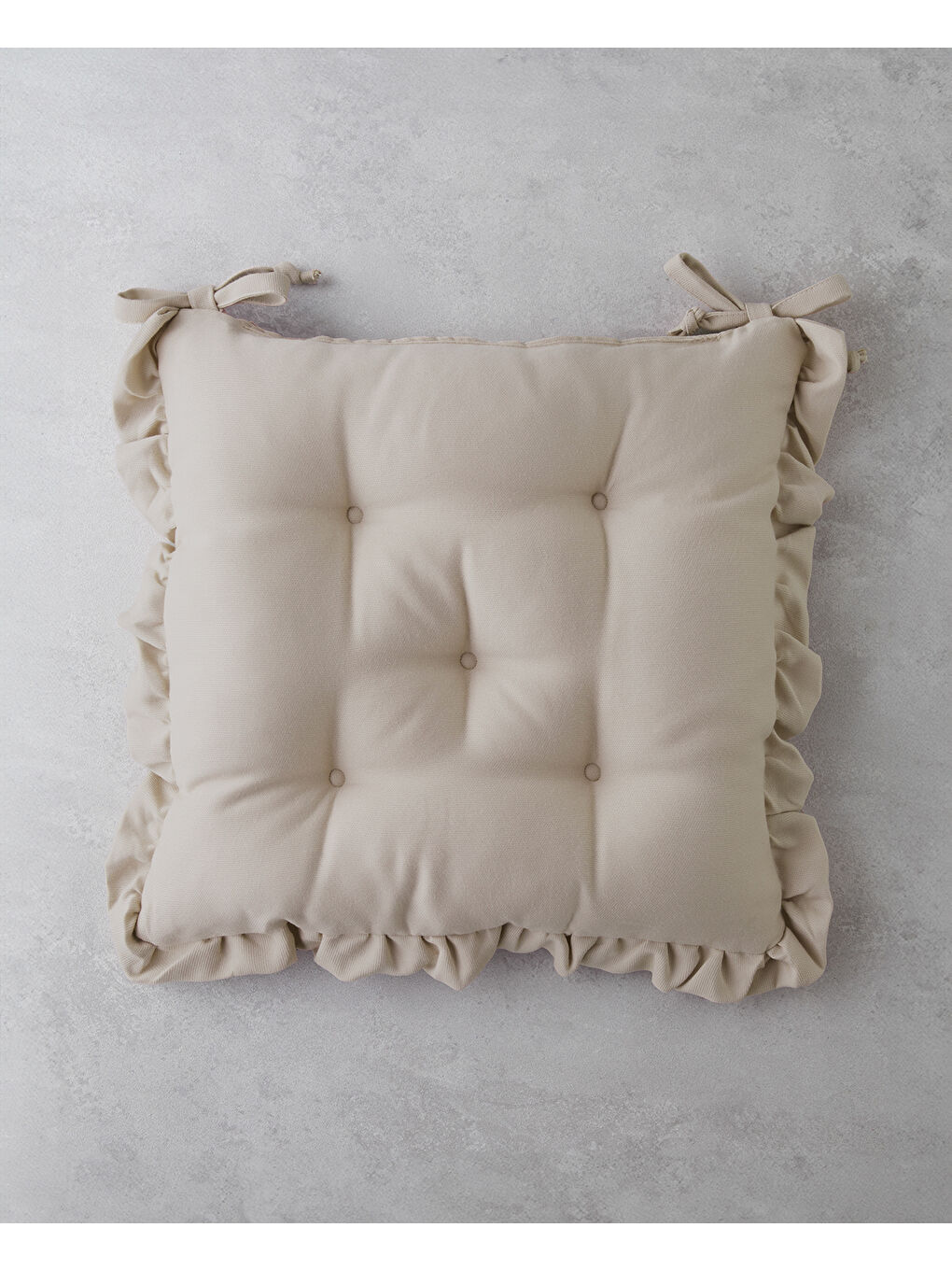 Soft Cozy Sandalye Minderi 40x40 cm Bej