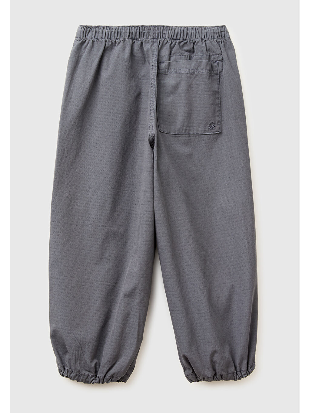 Erkek Çocuk Antrasit Logo Baskılı Beli Büzgülü Paraşüt Pantolon-1