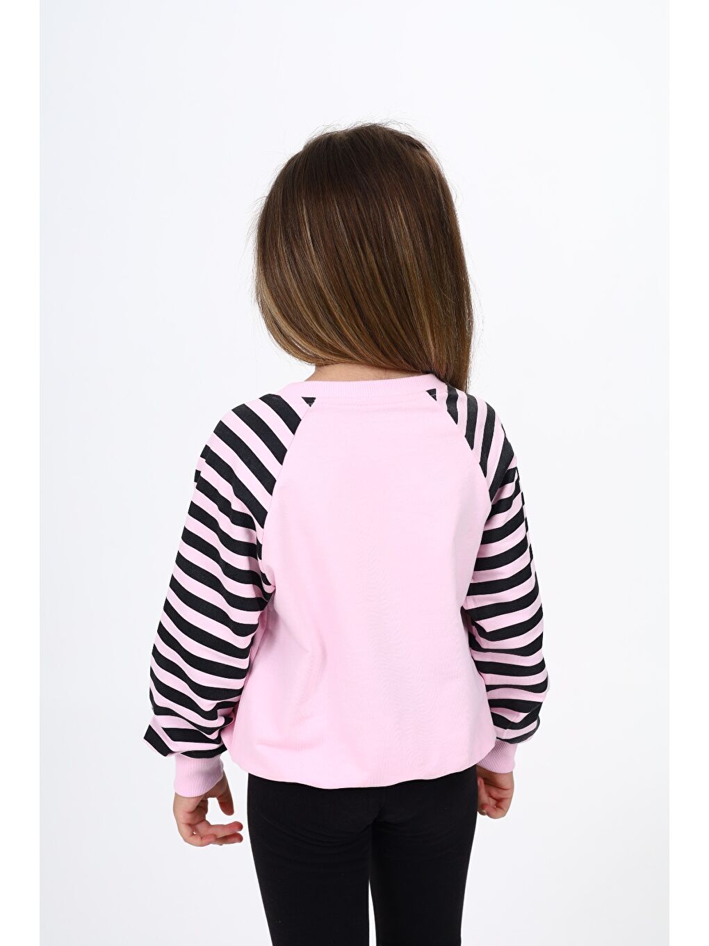 Pembe Kız Çocuk Nakışlı Sweatshirt-3