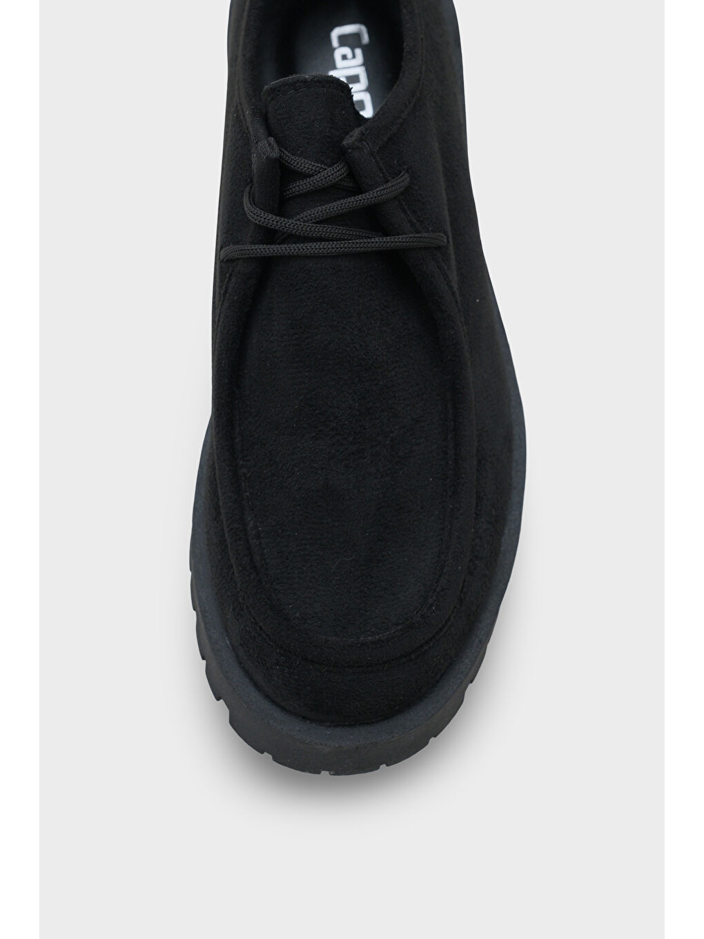 Siyah Shelly Trak Tabanlı Süet Kadın Loafer Ayakkabı-3