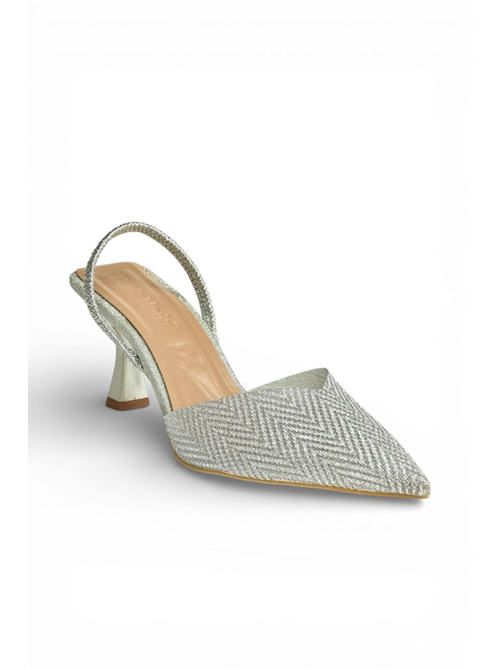 Gri Gümüş Kadın Topuklu Ayakkabı Y820444214-5