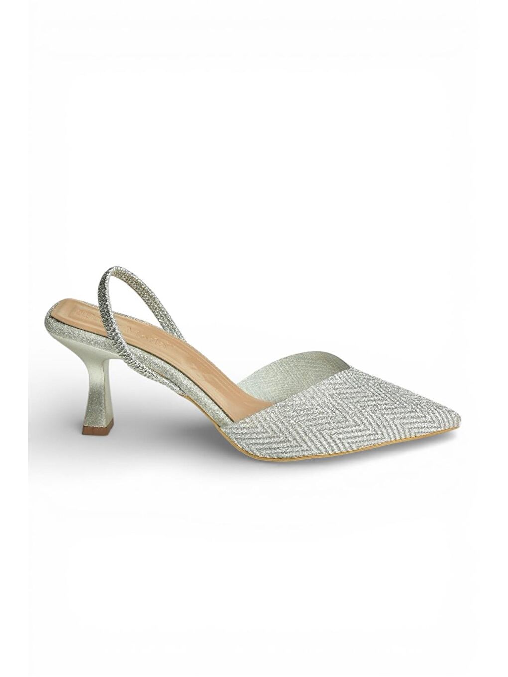 Gri Gümüş Kadın Topuklu Ayakkabı Y820444214-6