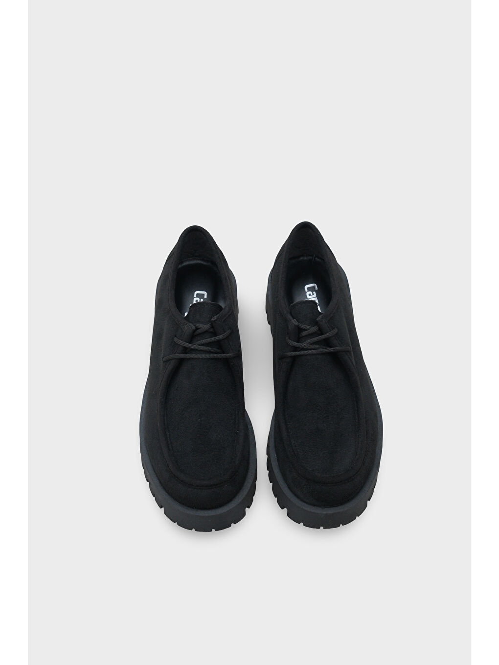 Siyah Shelly Trak Tabanlı Süet Kadın Loafer Ayakkabı-6