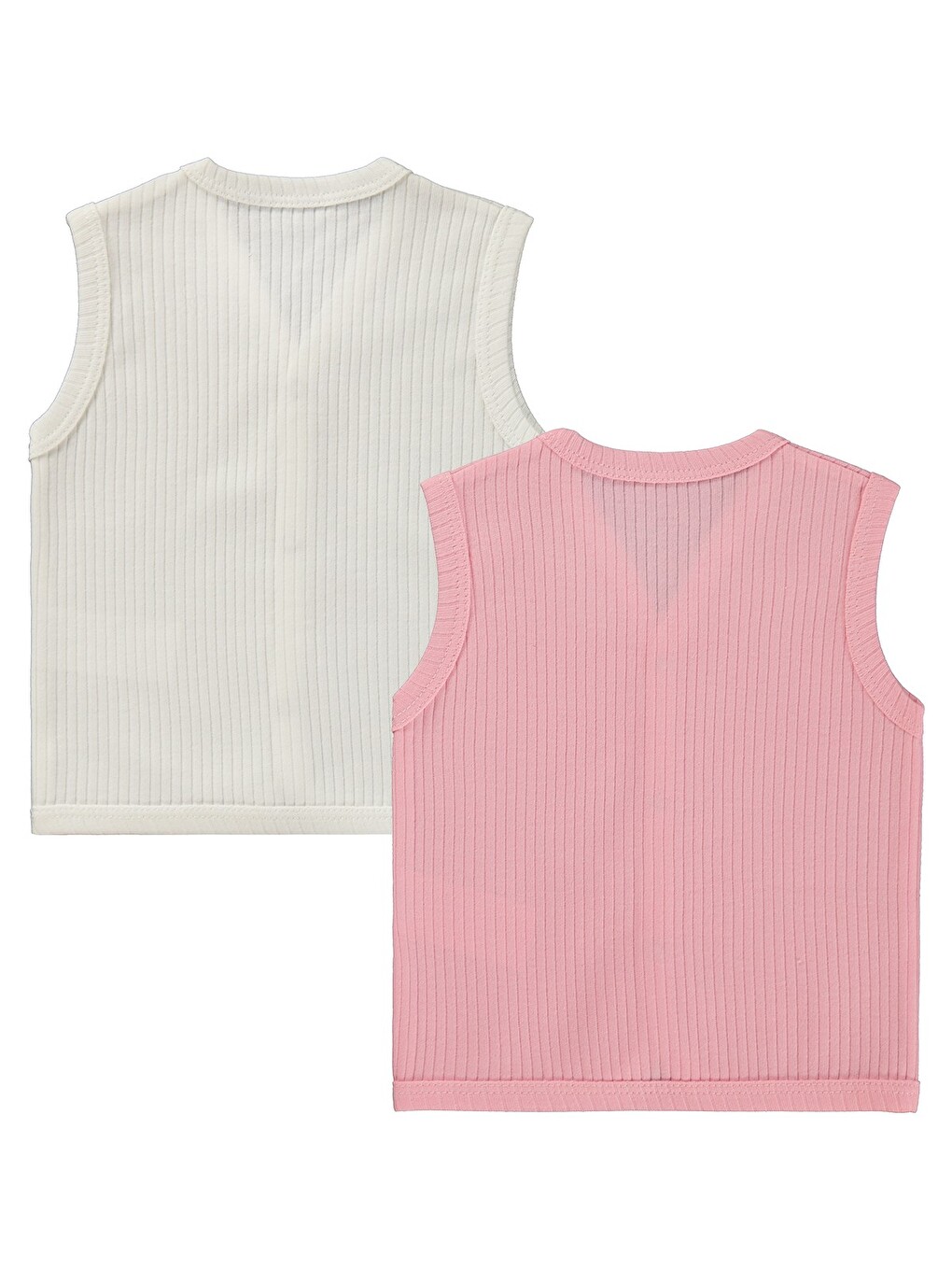 Basic 2'li Set 3-12 Ay Yelek - Pembe-3