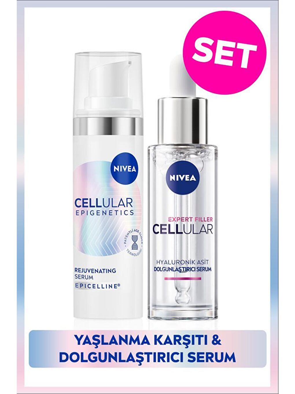 Cellular Epigenetics Rejuvenating Yaşlanma Karşıtı Cilt Serumu 30ml ve Dolgunlaştırıcı Serum 30ml