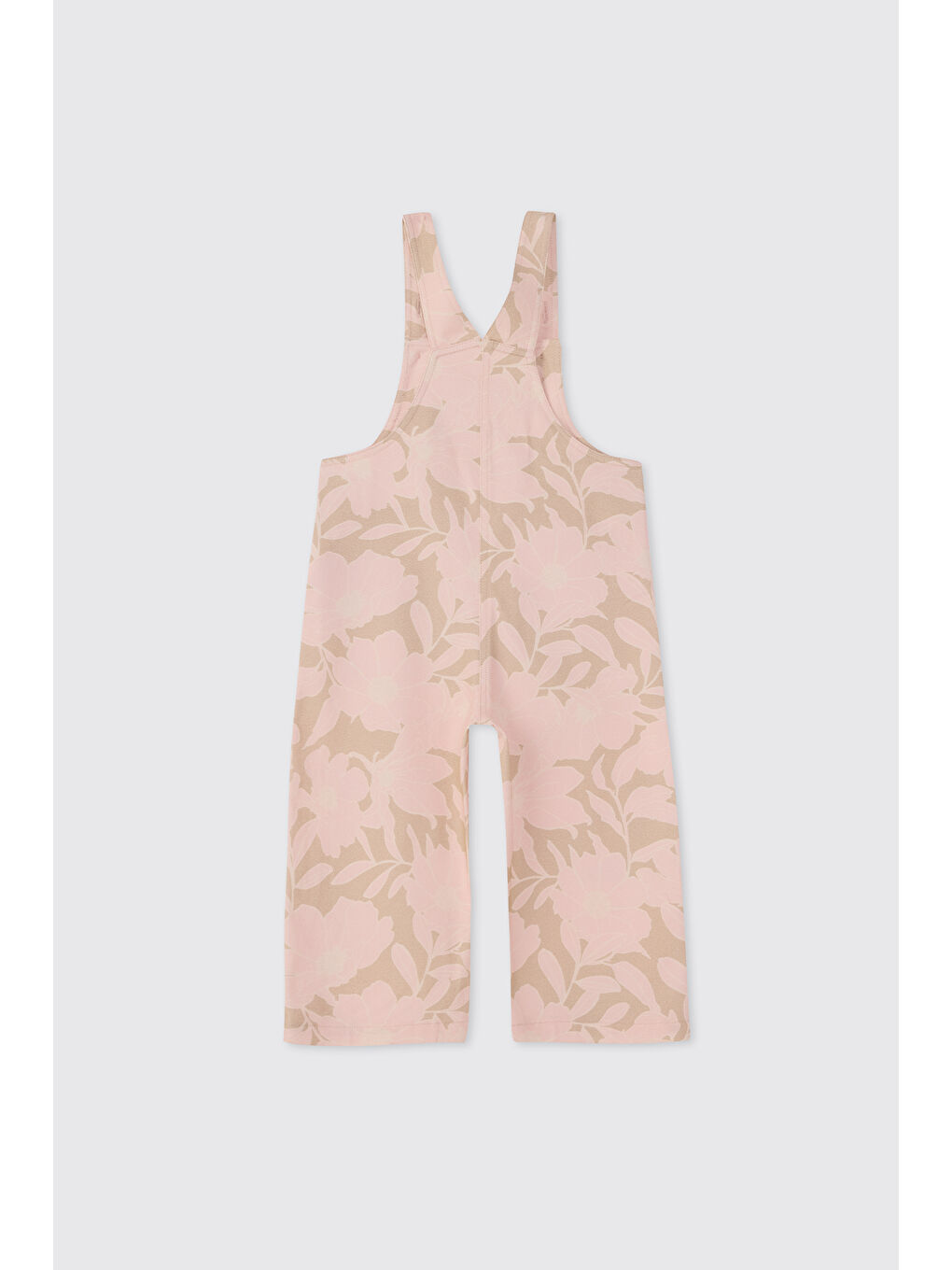 Kız Bebek Çiçek Desenli Pembe Salopet-1