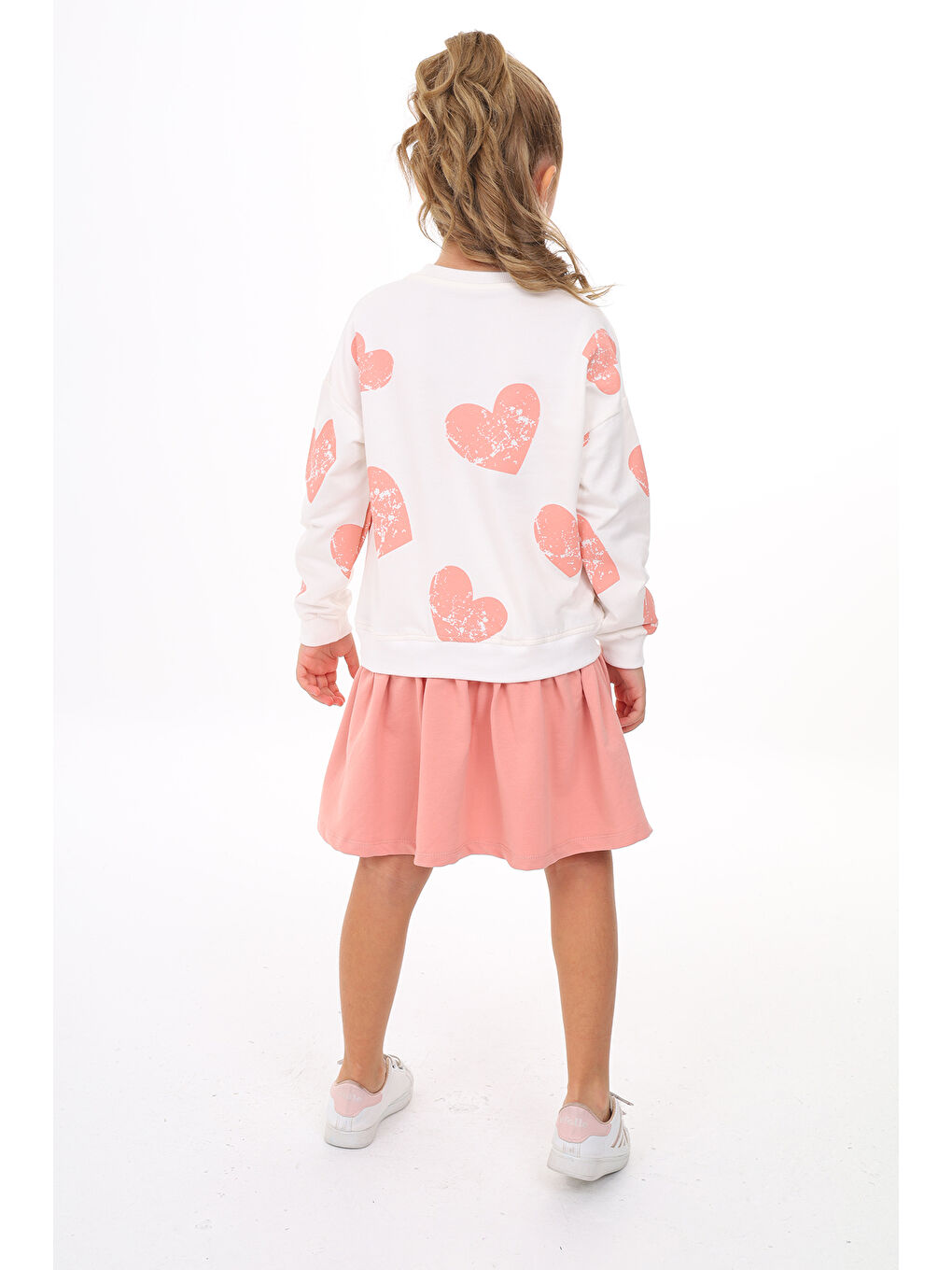 Mercan Kız Çocuk Baskılı Elbise-5