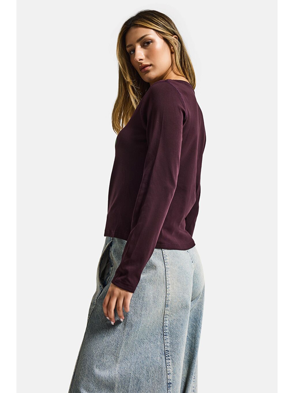 Kahverengi Kadın Kahve Bordo w5 Free Amazing Baskılı Tasarım Sweatshirt-5